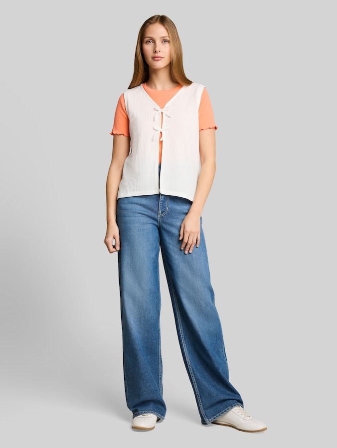 Top mit Schleifen-Details von Denim Female, off white