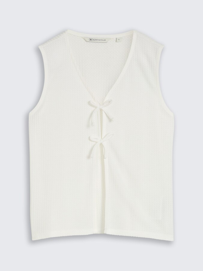 Top mit Schleifen-Details von Denim Female, off white