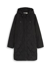 Ausgewählt, Lightweight Steppmantel mit Kapuze von Tom Tailor, schwarz