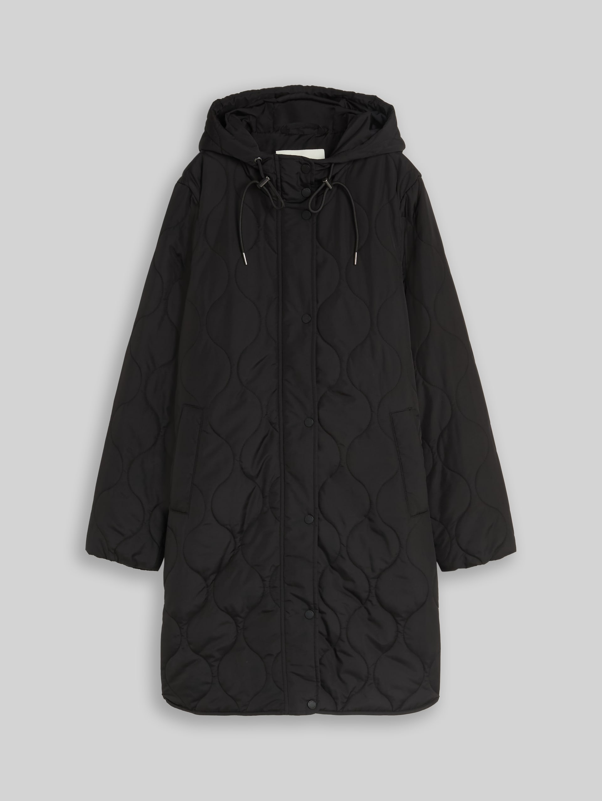 Lightweight Steppmantel mit Kapuze - deep black - Vorder-Produkt-Ansicht