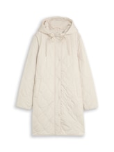 Selected, Lightweight quilted coat with hood by Tom Tailor, white