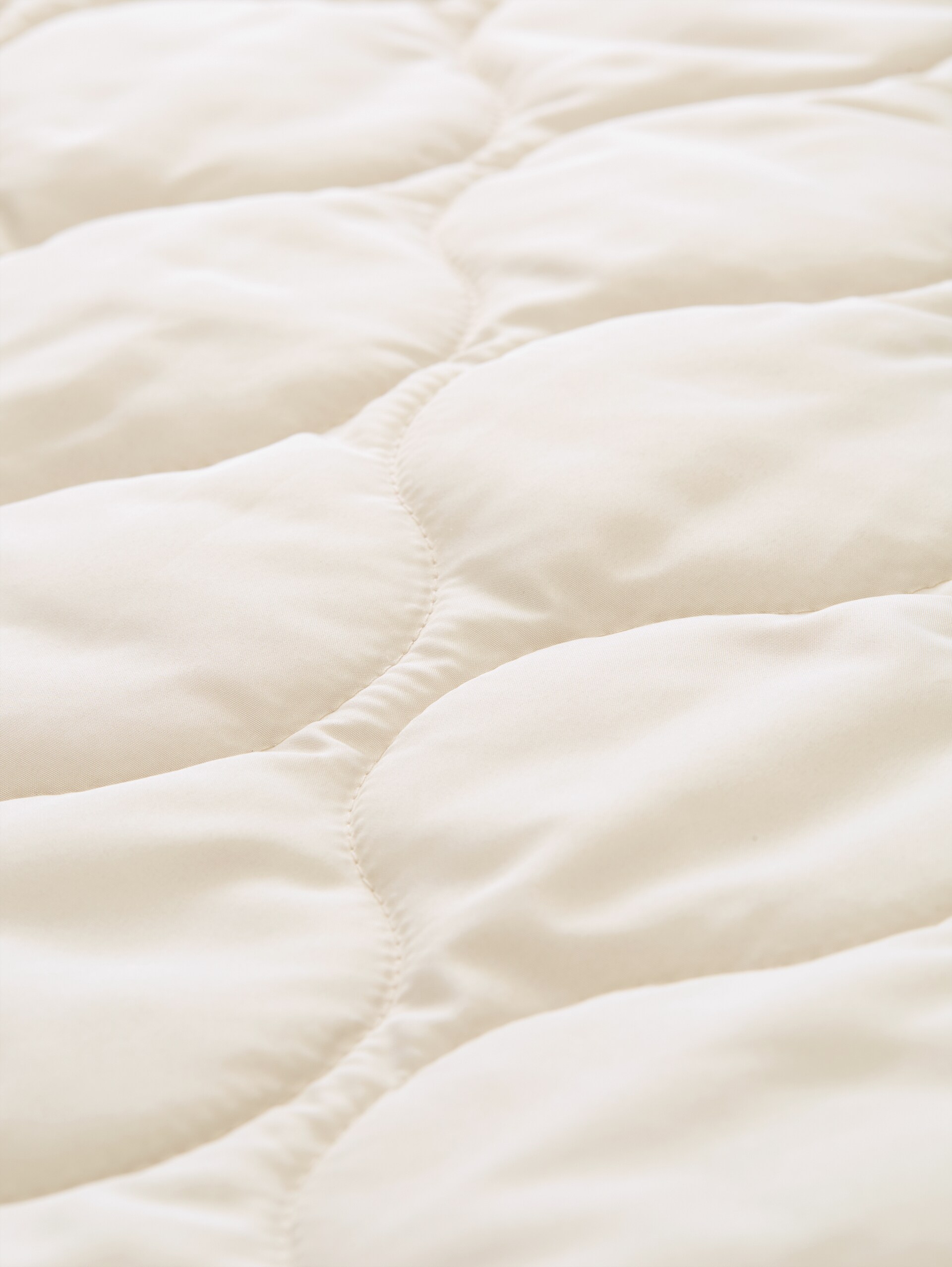 Lightweight quilted coat with hood - cold beige - Product detail view