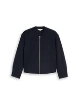 Geselecteerd, Losvallend jasje met bomberkraag door Tom Tailor, blauw