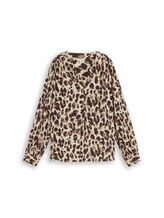 Ausgewählt, Bluse aus Viskose von Tom Tailor, braun
