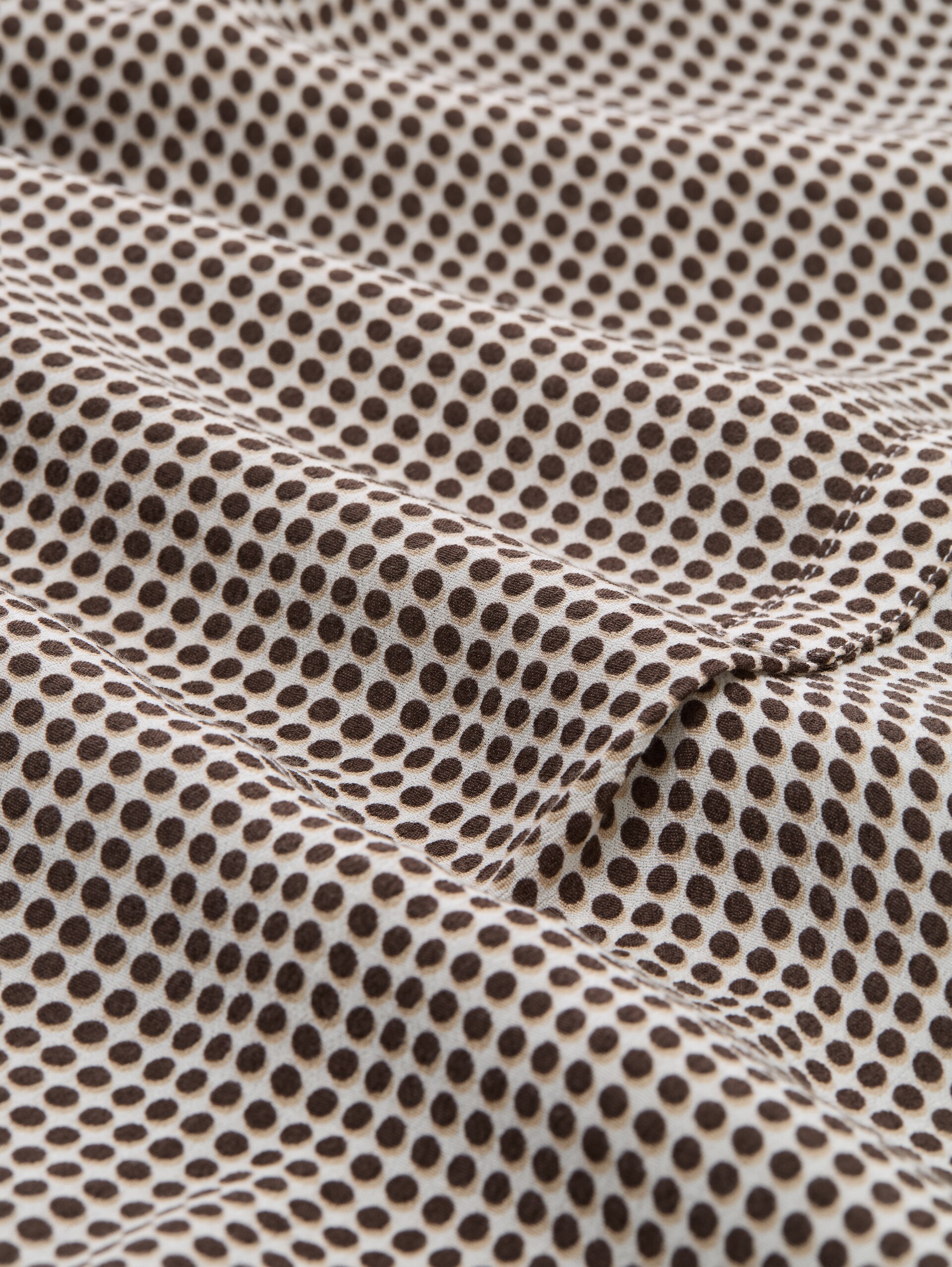 Viscose blouse - small brown dot print - Material view