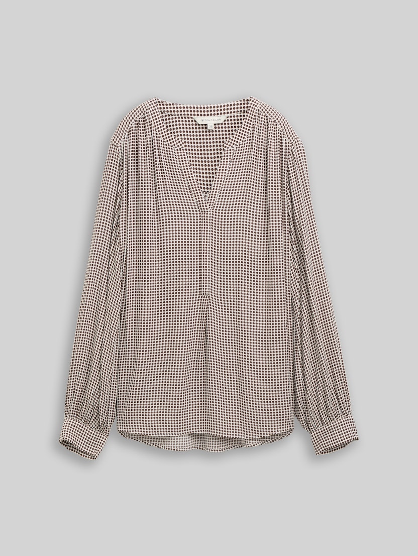 Bluse aus Viskose von Women, small brown dot print