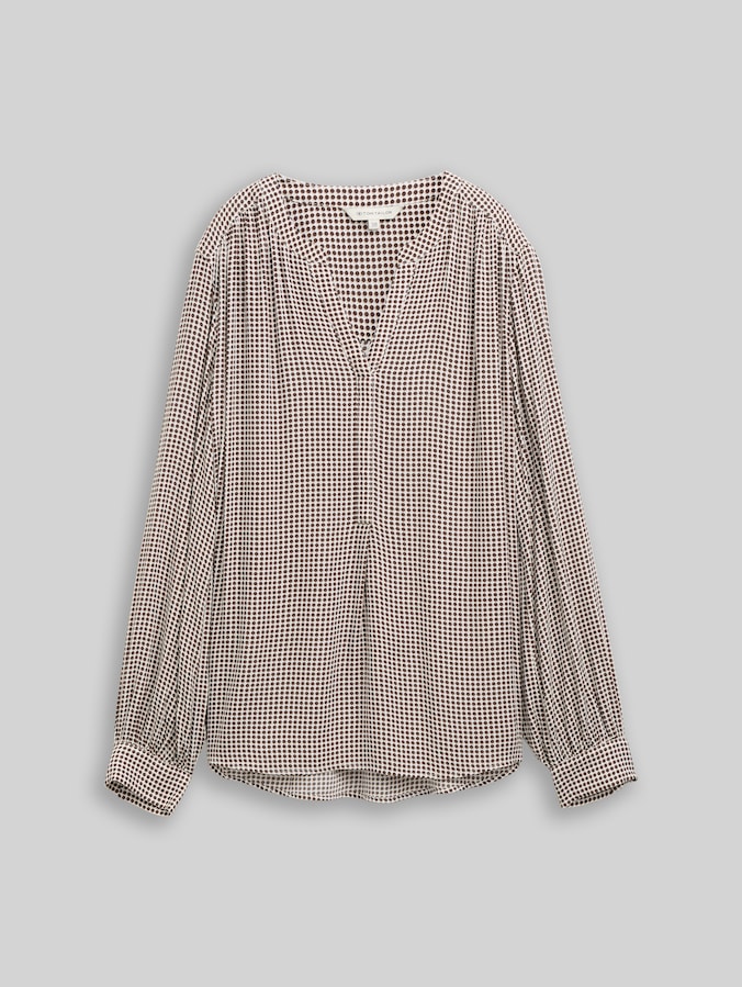 Bluse aus Viskose von Women, small brown dot print