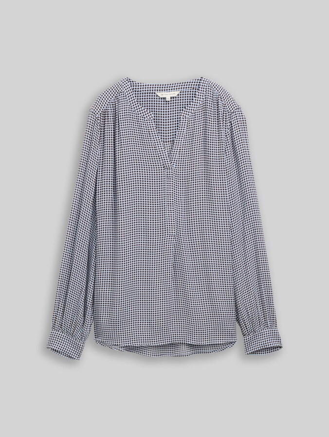 Bluse aus Viskose von Women, small blue brown dot print