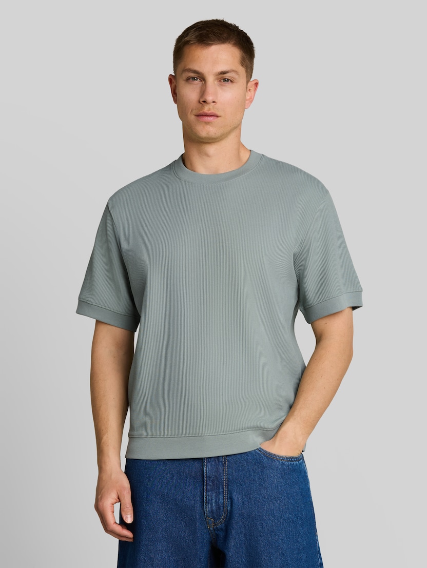T-shirt met relaxte pasvorm in sweatshirtstijl door Denim Male, green mist