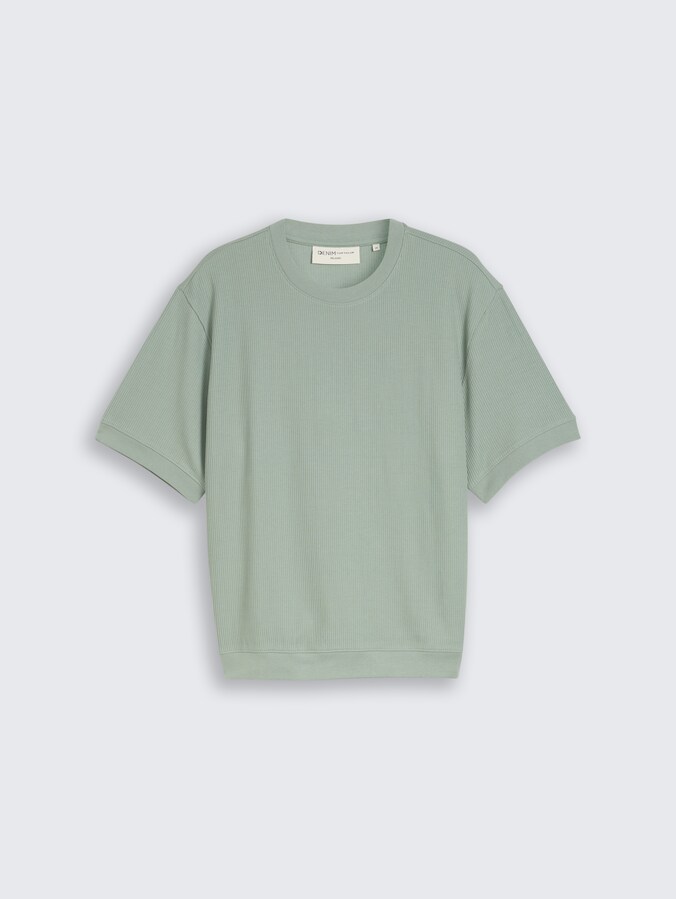Relaxed Fit T-Shirt im Sweatshirt-Style von Denim Male, green mist