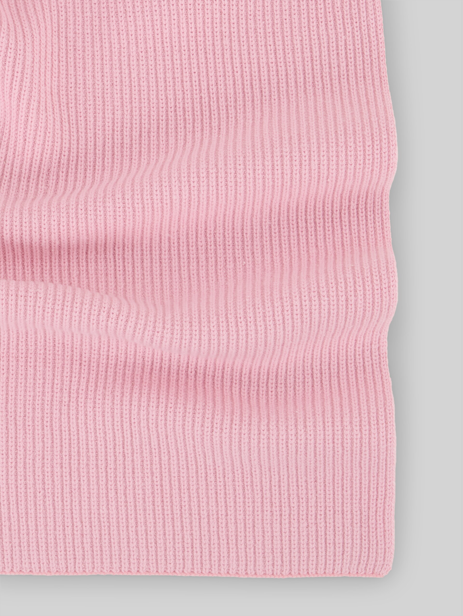 Strickschal mit Badge - Soft Pink - Material-Ansicht