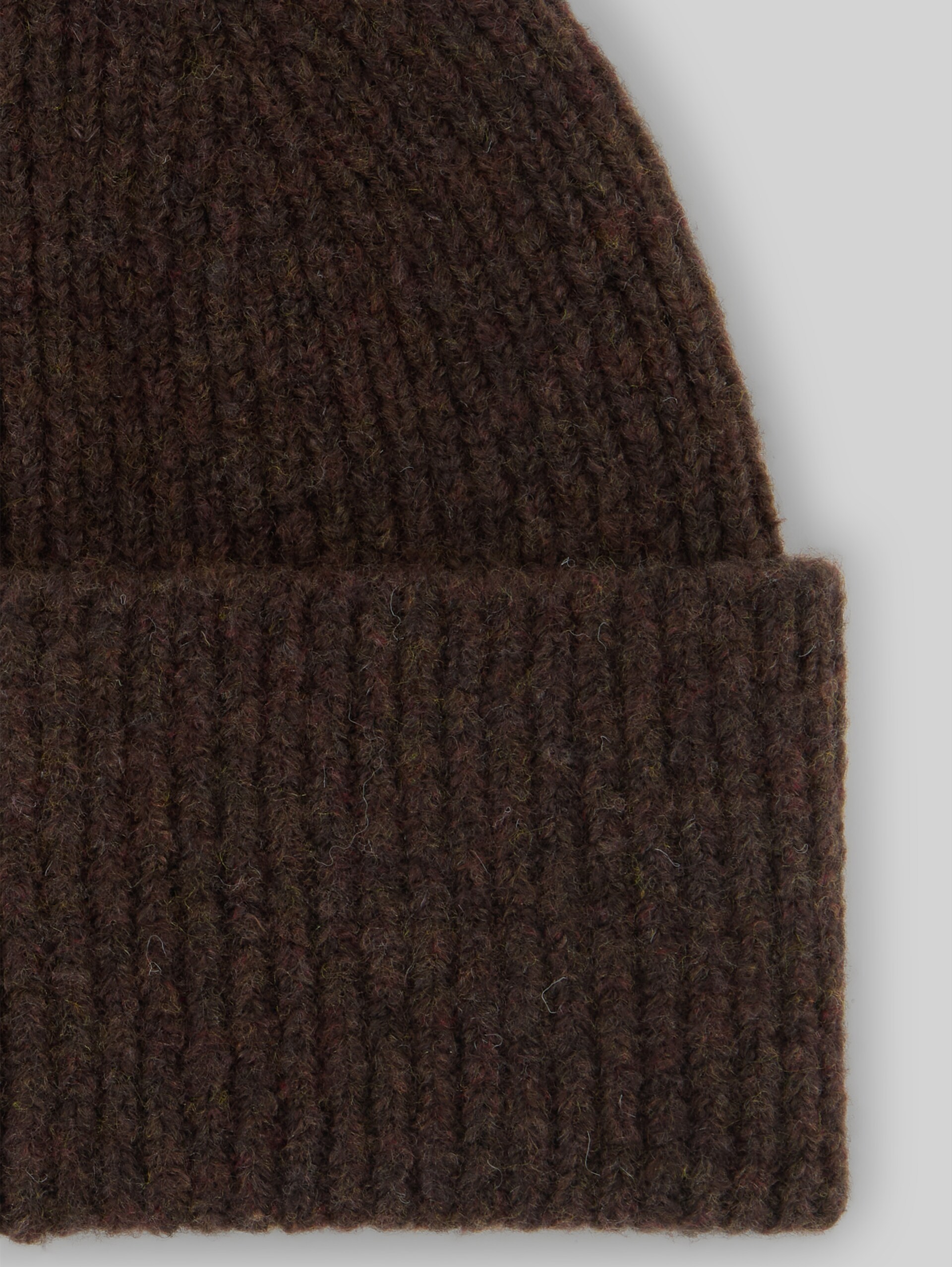 Bonnet Cosy Beanie - cool dark brown melange - Vue de la matière