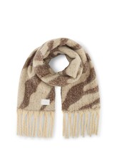 Selected, Cosy patterned scarf by Tom Tailor, brown