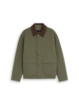 Ausgewählt, Blouson Jacke mit Cord-Kragen von Tom Tailor, grün
