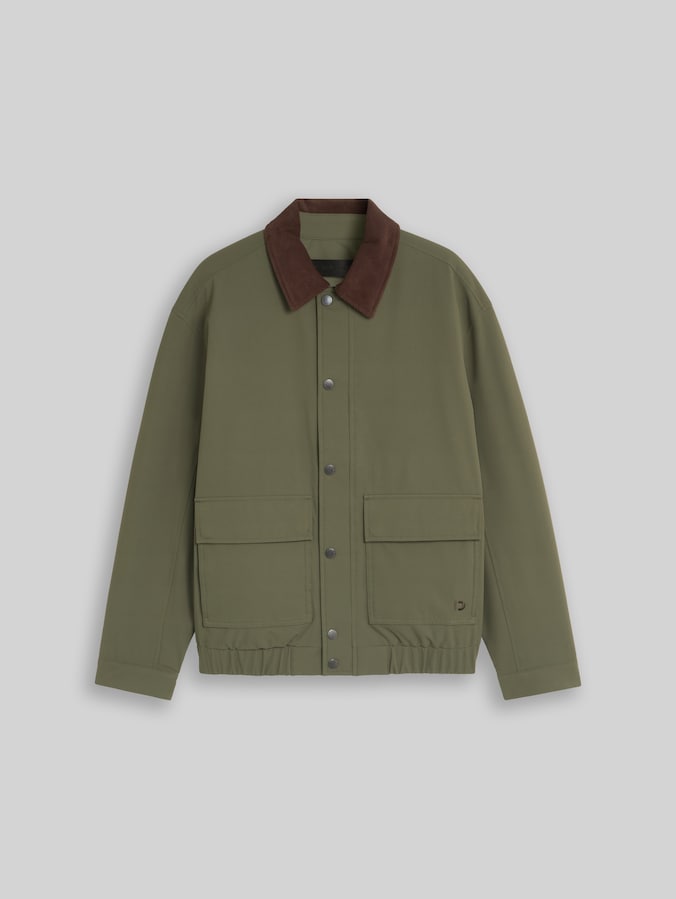 Blouson Jacke mit Cord-Kragen von Denim Male, urban olive green