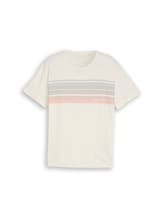 Ausgewählt, T-Shirt mit Print auf der Brust von Tom Tailor, braun
