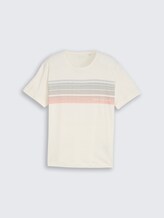 T-Shirt mit Print auf der Brust - Gardenia White - Vorder-Produkt-Ansicht
