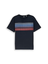 Nicht ausgewählt, T-Shirt mit Print auf der Brust von Tom Tailor, blau