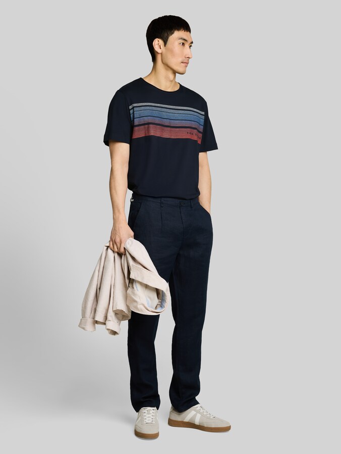 T-Shirt mit Print auf der Brust von Men, sky captain blue
