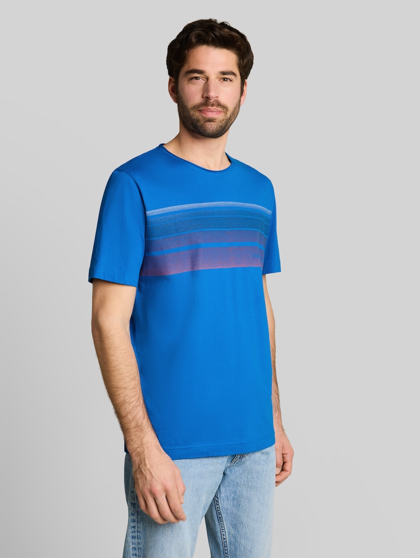 T-Shirt mit Print auf der Brust von Men, surf blue