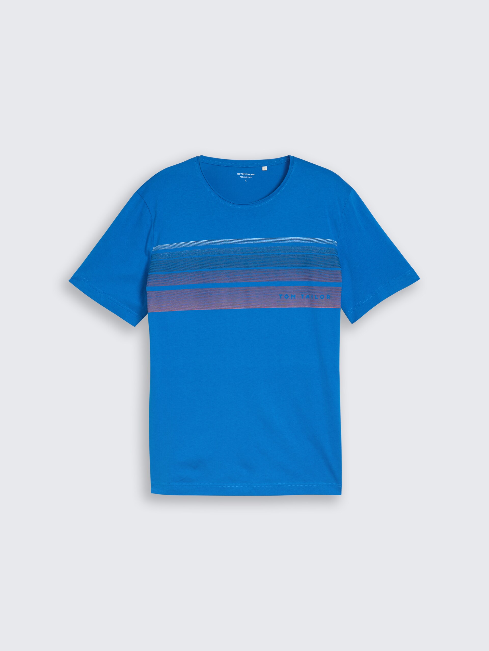 T-Shirt mit Print auf der Brust - surf blue - Vorder-Produkt-Ansicht