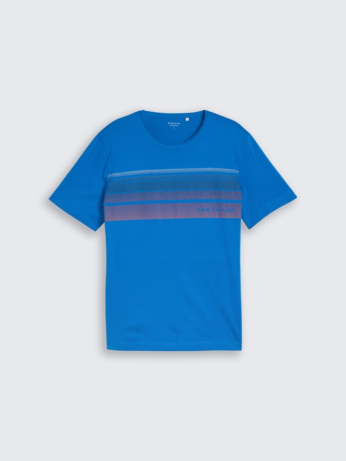 T-Shirt mit Print auf der Brust von Men, surf blue