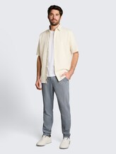 Pantalon chino fuselé classique avec cordon de serrage - navy structure - Vue de face du modèle