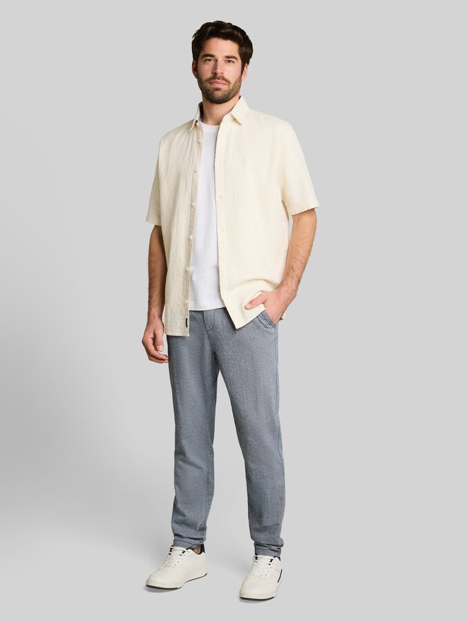 Regular Tapered Chino Hose mit Kordelzug von Men, navy structure
