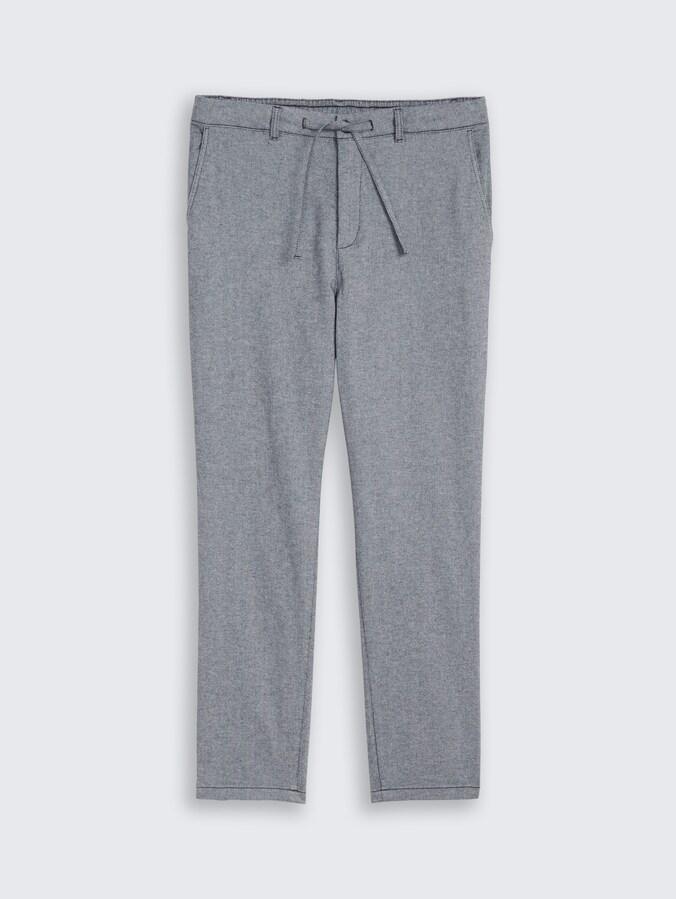 Regular Tapered Chino Hose mit Kordelzug von Men, navy structure