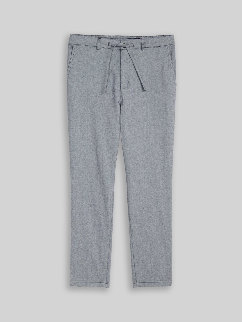 Pantalon chino fuselé classique avec cordon de serrage par Men, navy structure