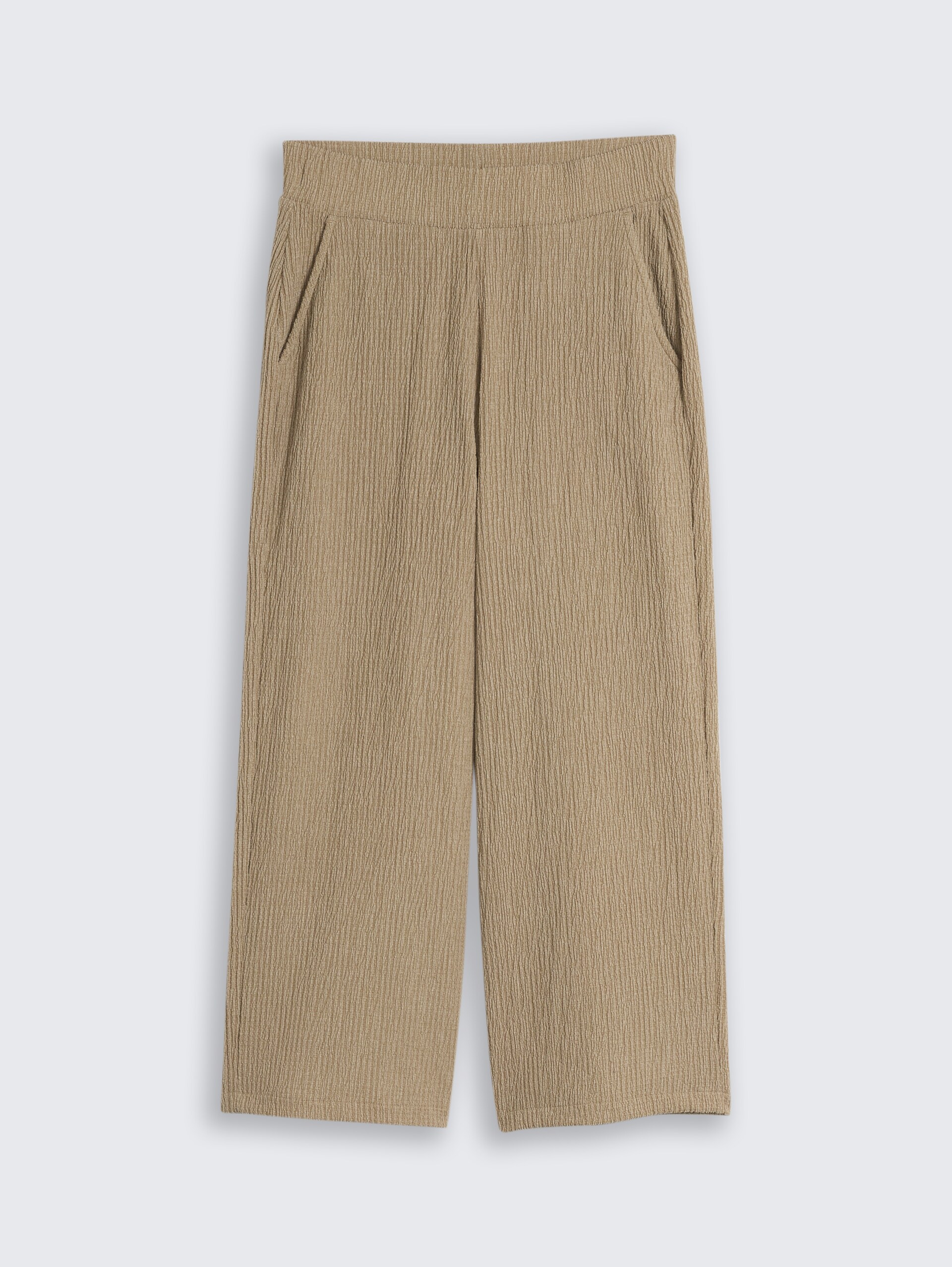 Crinkle culottebroek - olive white structure - Product vooraanzicht