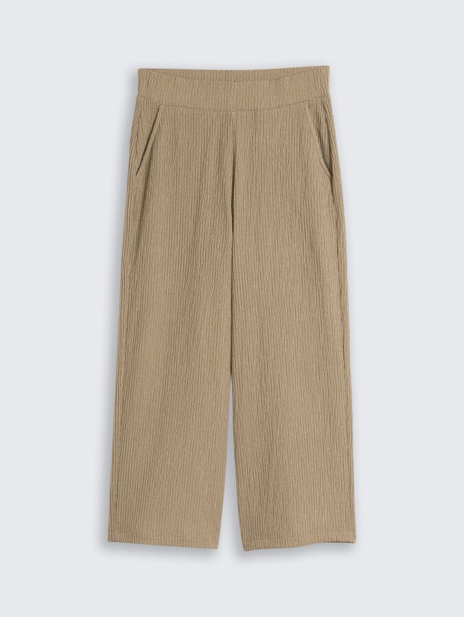 Crinkle Culotte Hose von Women, olive white structure