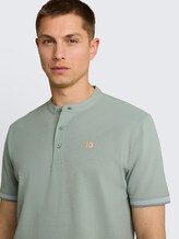 Polo en piqué à col montant - green mist