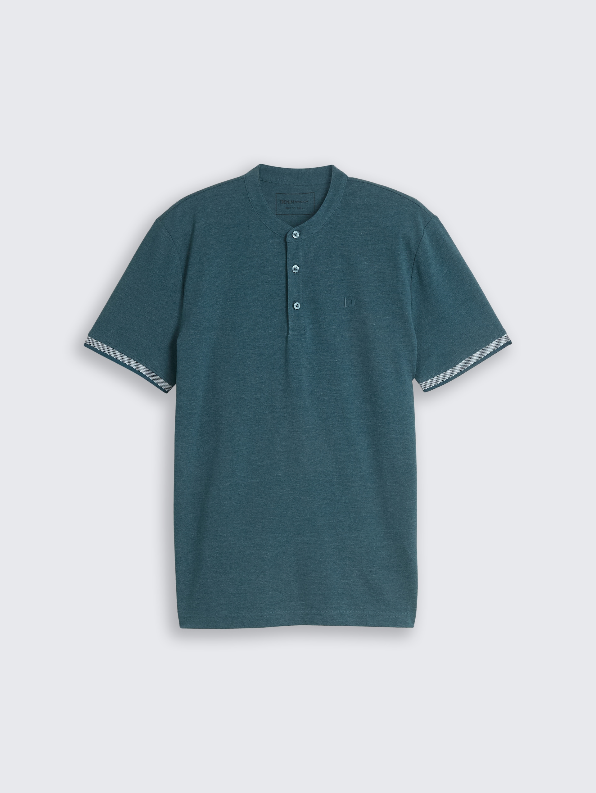 Piqué poloshirt met opstaande kraag - tide petrol