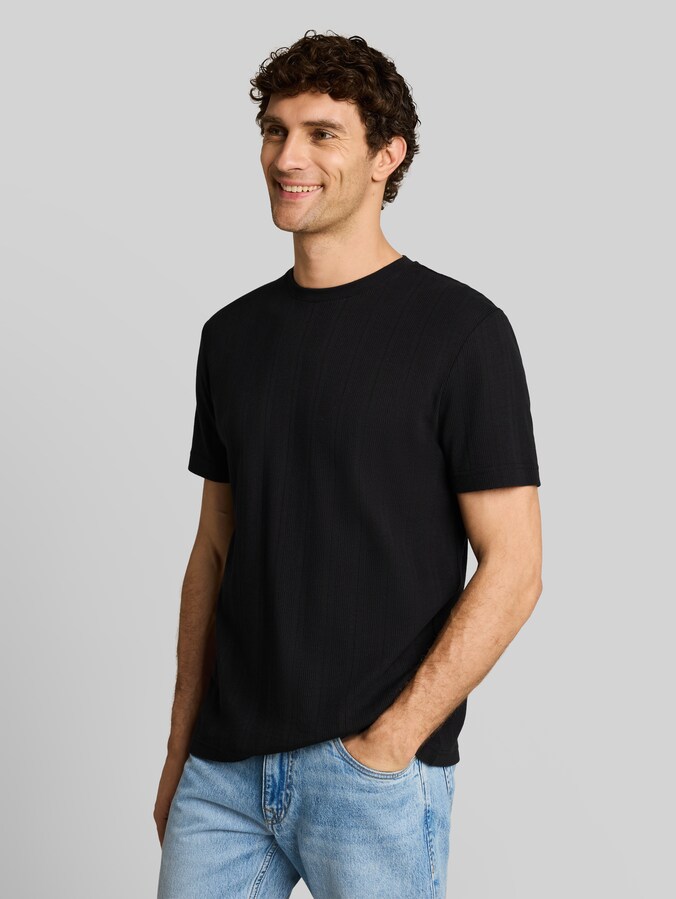 T-Shirt aus Baumwolle von Denim Male, Black