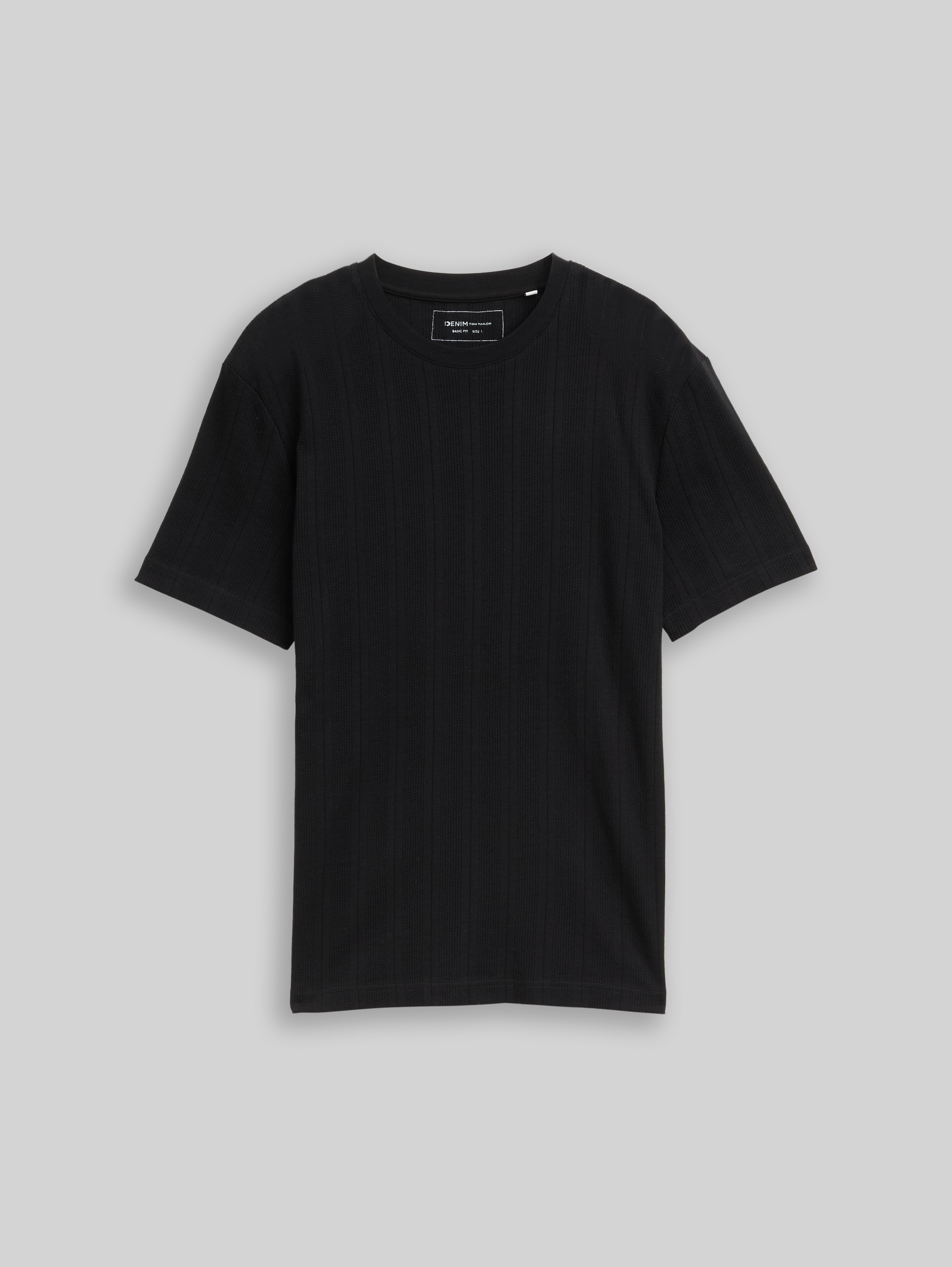 T-Shirt aus Baumwolle - Black - Vorder-Produkt-Ansicht