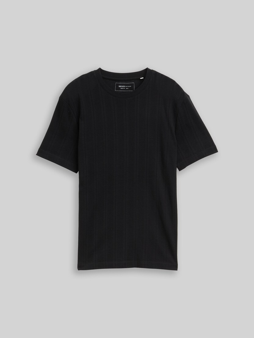 Cotton T-shirt by Denim Male, Black