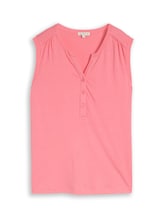 Nicht ausgewählt, Henley Top mit Raffungen von Tom Tailor, rosa
