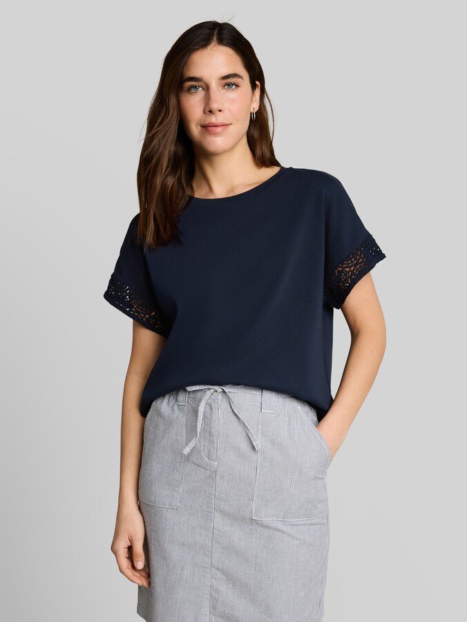 T-shirt ample à manches crochetées par Women, sky captain blue