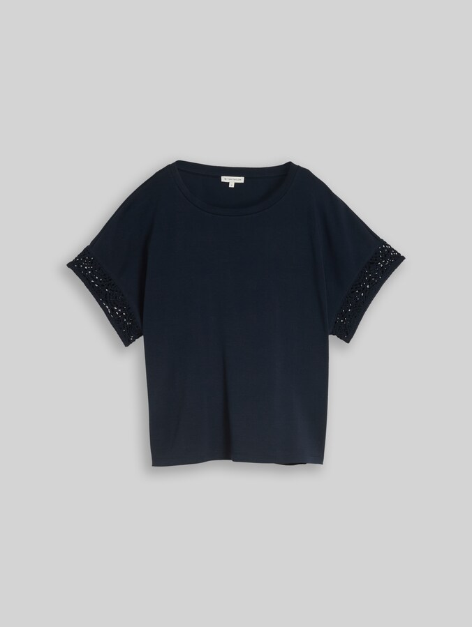 T-shirt ample à manches crochetées par Women, sky captain blue