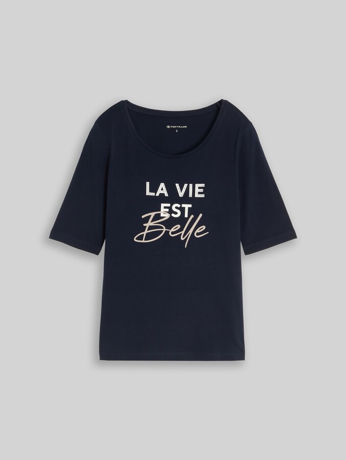 Slim Fit T-Shirt mit Print von Women, sky captain blue