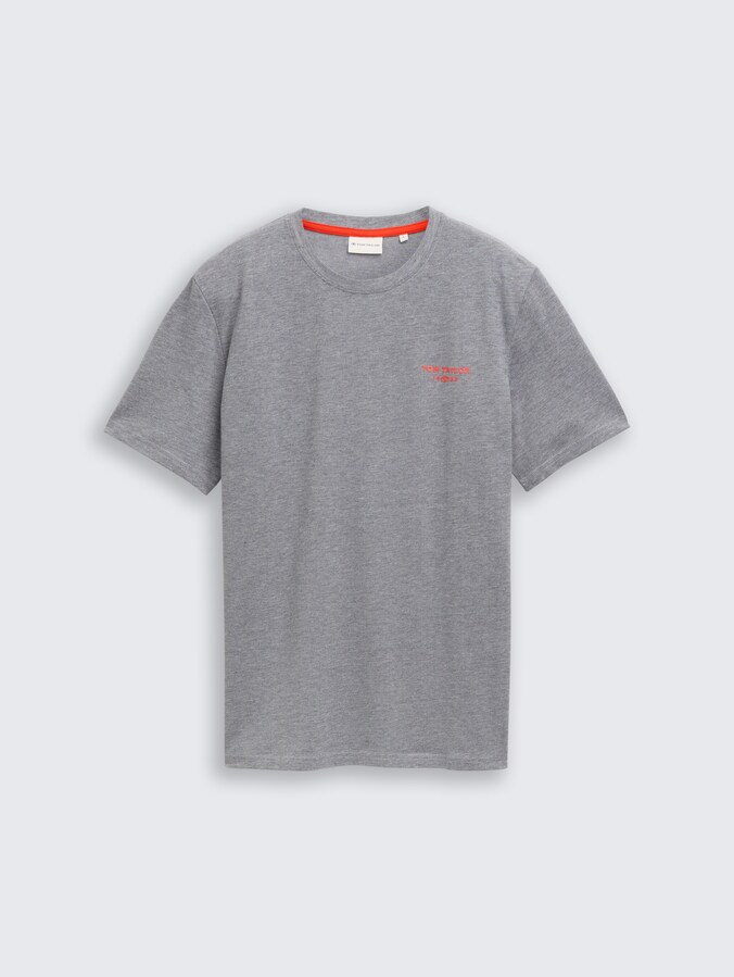 Piqué T-Shirt in Melange-Optik von Men, sky captain blue