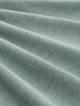 Piqué T-shirt in gemêleerde look - Garden Green - Materiaalweergave