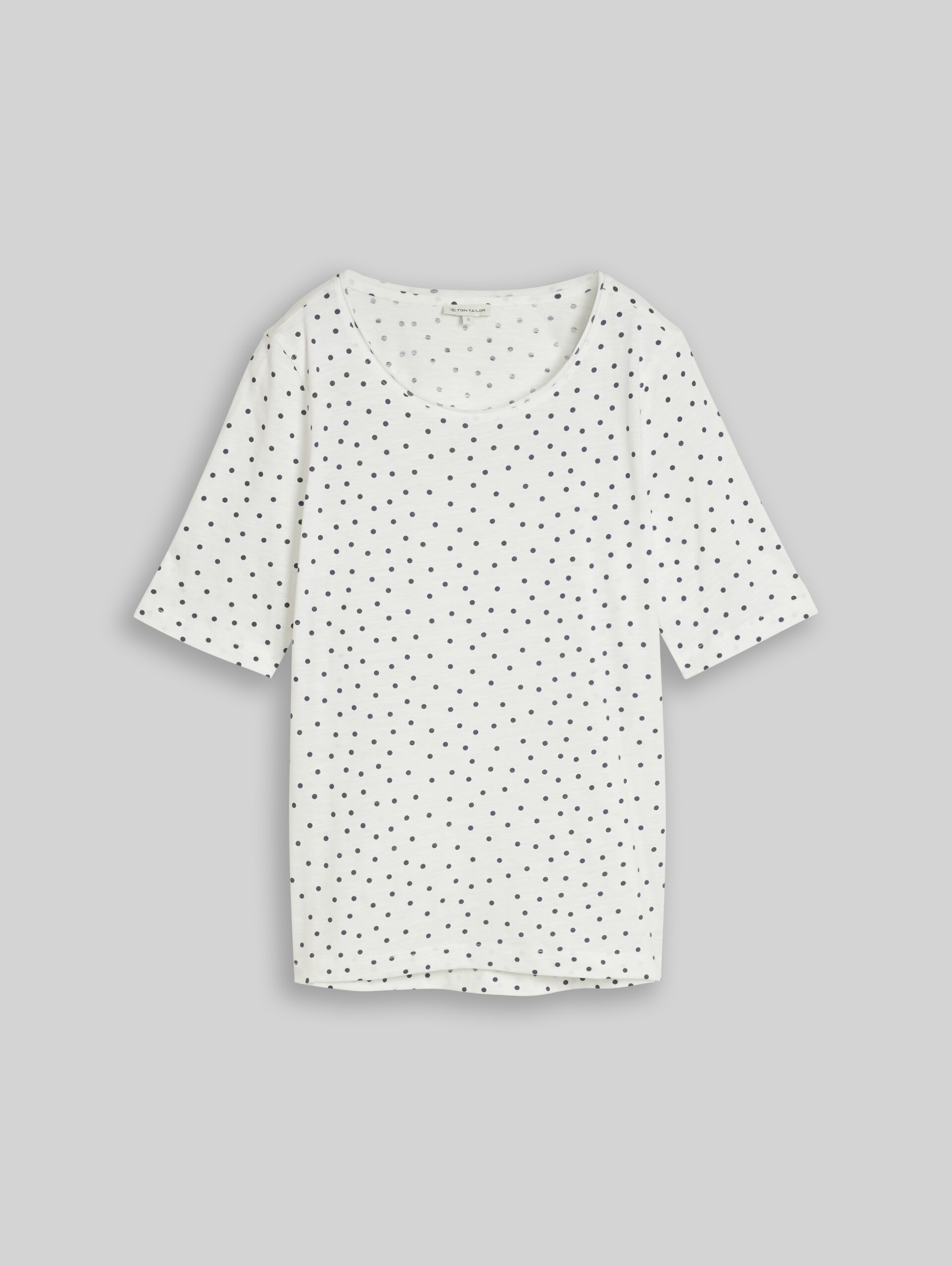 Polka dot T-shirt - white small dot design - Front product view