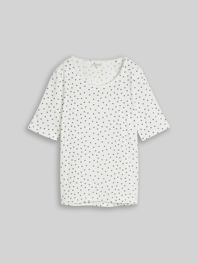 T-Shirt mit Punktemuster von Women, white small dot design