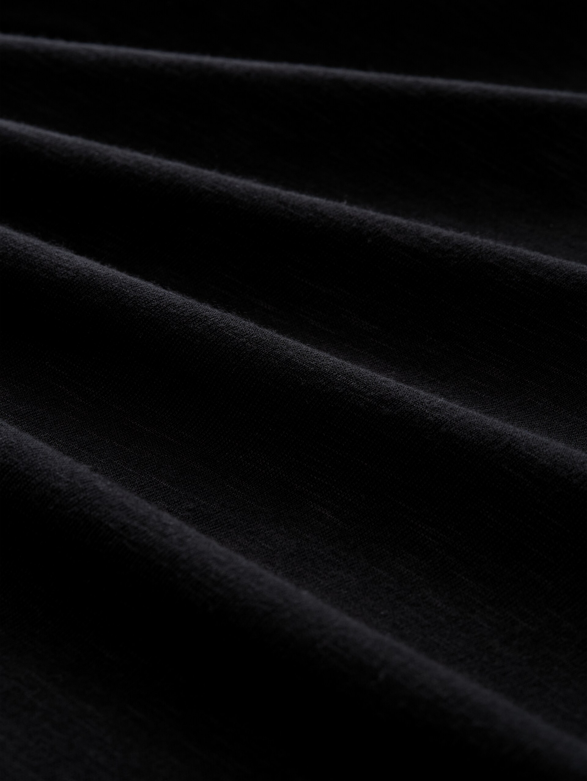 Plus Size - T-shirt à ourlets retroussables - deep black - Vue de la matière