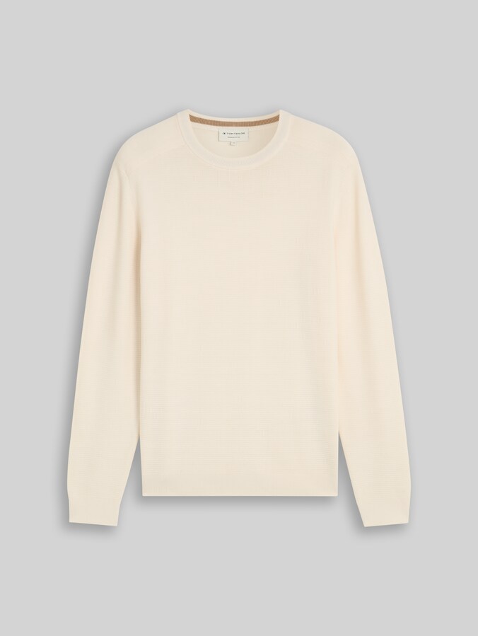 Strickpullover aus Baumwolle von Men, Gardenia White