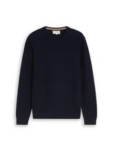 Ausgewählt, Strickpullover aus Baumwolle von Tom Tailor, blau