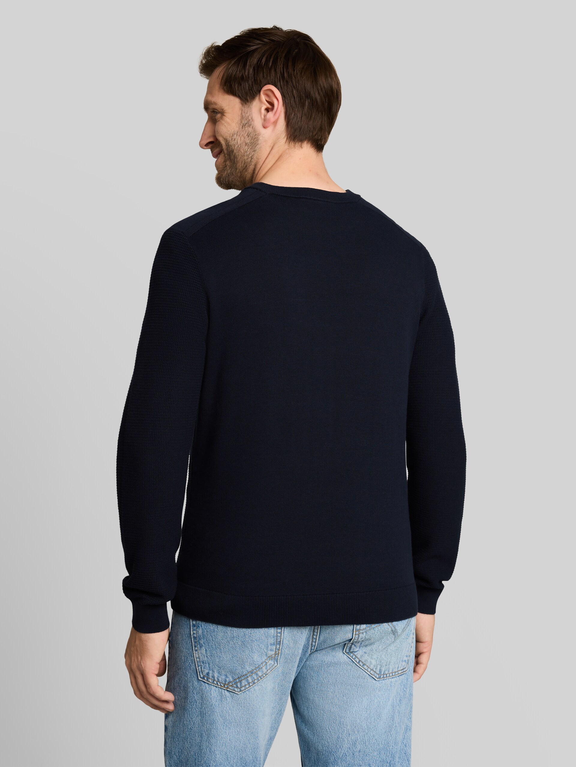 Strickpullover aus Baumwolle - sky captain blue