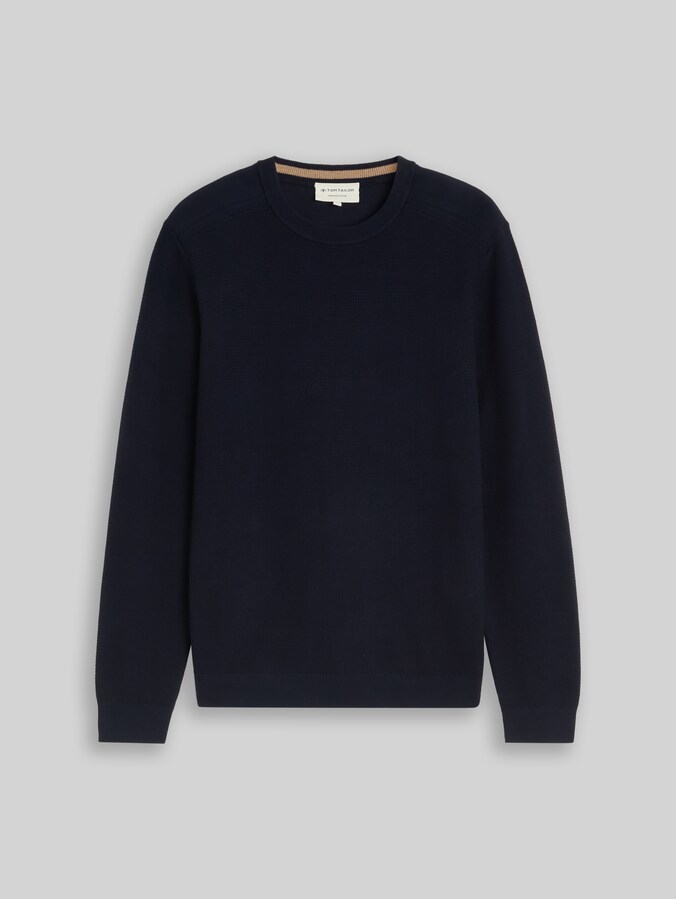 Strickpullover aus Baumwolle von Men, sky captain blue